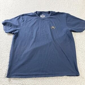 Tommy Bahama Shirt Mens 3XL Blue Relax Graphic Beer Always‎ Finish Stout You